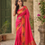 rani pink color rich weaved pallu along polka design zari silk blend saree
