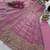pink color sequin embroidery silk blend gown set