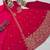 rani pink color sequin embroidery silk blend gown set