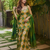 yellow color digital print and embroidery sequin work silk blend top palazzo set