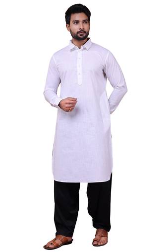 W & g slik blend full sleeve pathani set for men's
