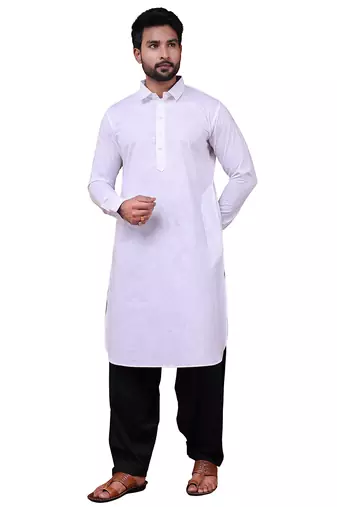 W & g slik blend full sleeve pathani set for men's