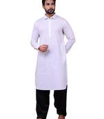 W & g slik blend full sleeve pathani set for men's