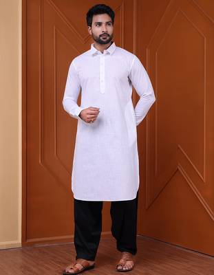 W & g slik blend full sleeve pathani set for men's 2