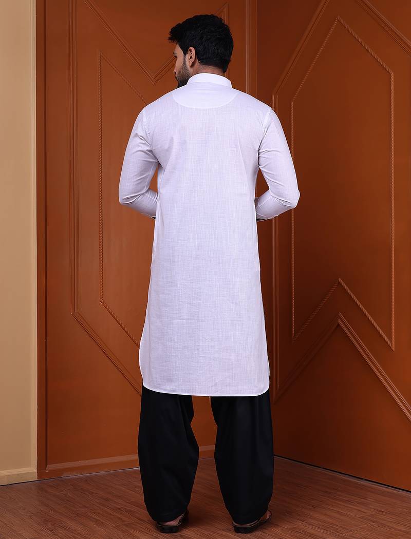 W & g slik blend full sleeve pathani set for men's