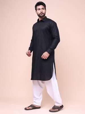 W & g slik blend full sleeve pathani set for men's 3