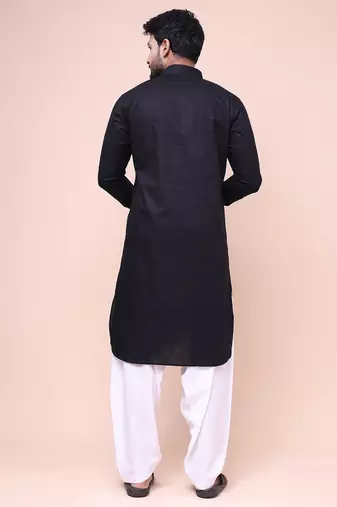 W & g slik blend full sleeve pathani set for men's