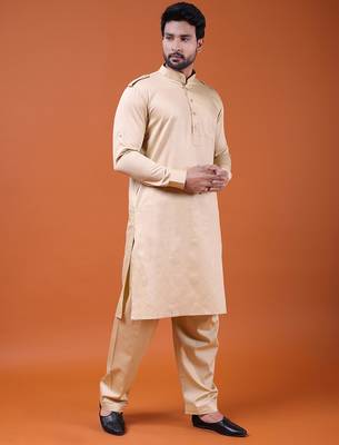 W & g slik blend full sleeve pathani set for men's 4