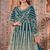 blue embroidered butterfly net semi - stitched kurta set
