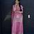 pink color embroidery sequin work silk blend kurti palazzo set