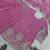 pink color embroidery sequin work silk blend kurti palazzo set