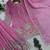 pink color embroidery sequin work silk blend kurti palazzo set