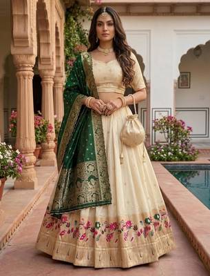 Rust Orange Embroidered Lehenga Choli 1