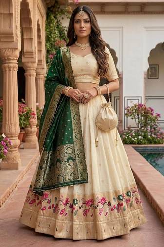 Rust Orange Embroidered Lehenga Choli