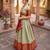 Traditional Silk Lehenga with Zari Weaving, Kalamkari Border & Georgette Dupatta