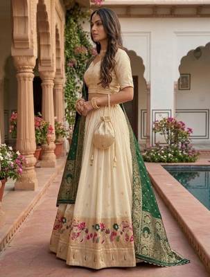 Rust Orange Embroidered Lehenga Choli 3