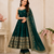 Green vichitra silk embroidered anarkali suit set