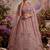 pink embroidered net unstitched lehenga choli with dupatta
