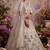 off white embroidered net unstitched lehenga choli with dupatta
