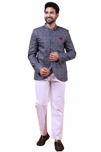 W & g silk blend jodhpuri for men's