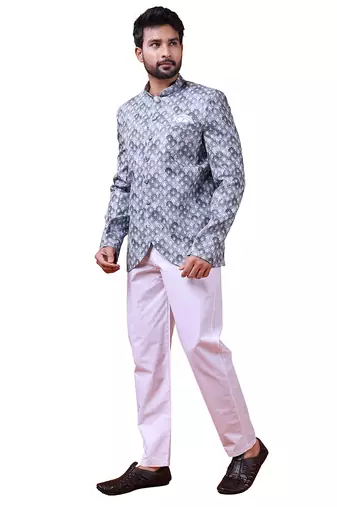 W & g silk blend jodhpuri for men's