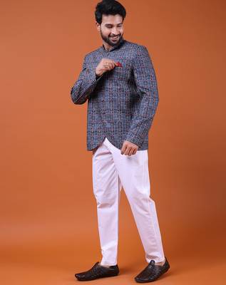 W & g silk blend jodhpuri for men's 3