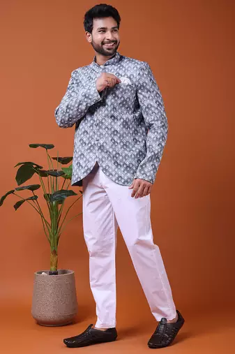 W & g silk blend jodhpuri for men's
