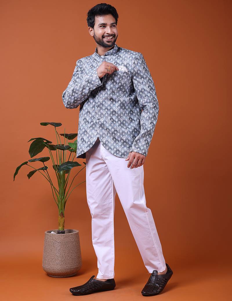 W & g silk blend jodhpuri for men's