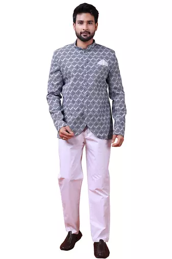 W & g silk blend jodhpuri for men's