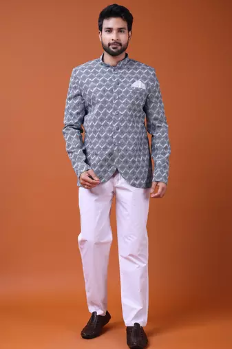 W & g silk blend jodhpuri for men's