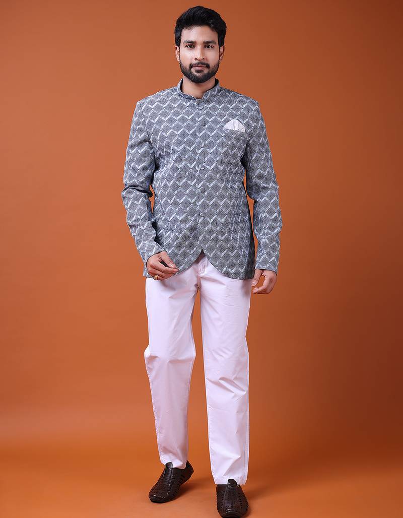 W & g silk blend jodhpuri for men's