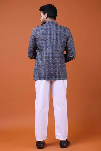 W & g silk blend jodhpuri for men's