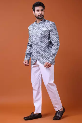 W & g silk blend jodhpuri for men's