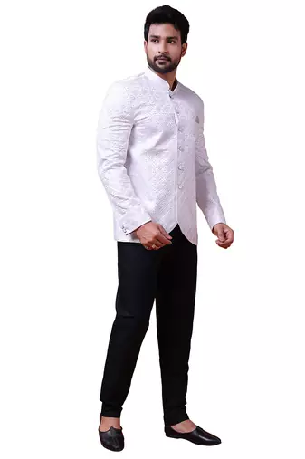 W & g silk blend jodhpuri for men's