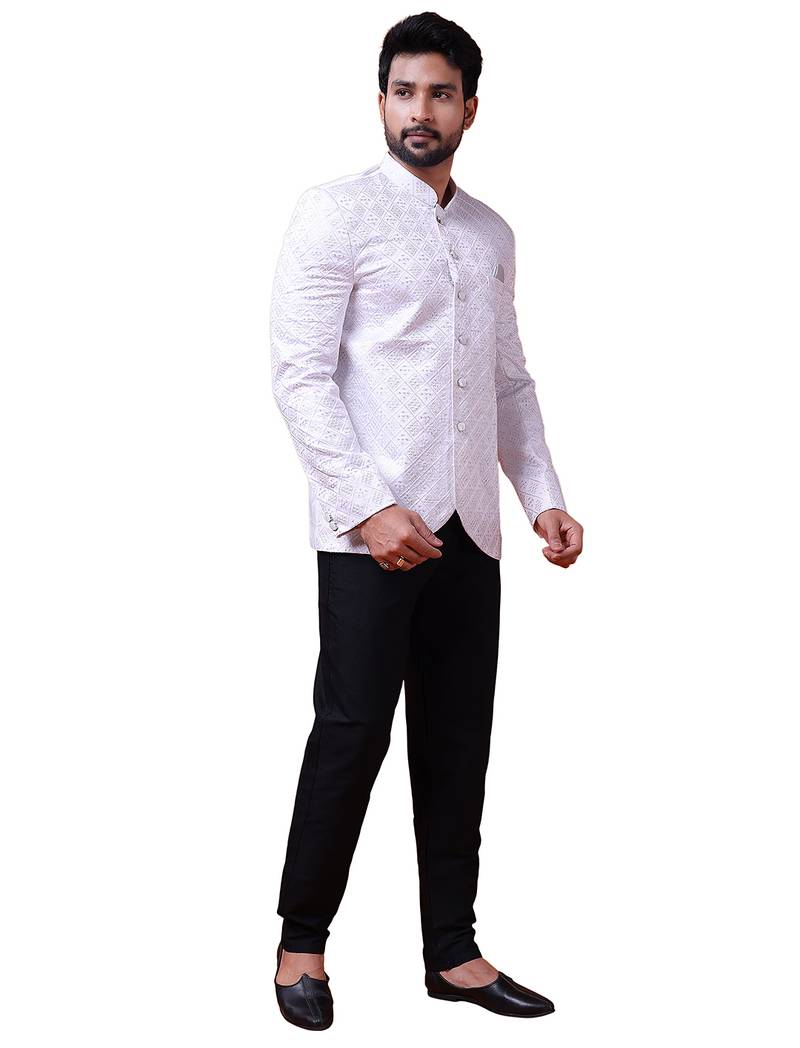 W & g silk blend jodhpuri for men's
