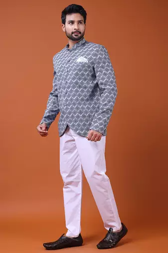 W & g silk blend jodhpuri for men's
