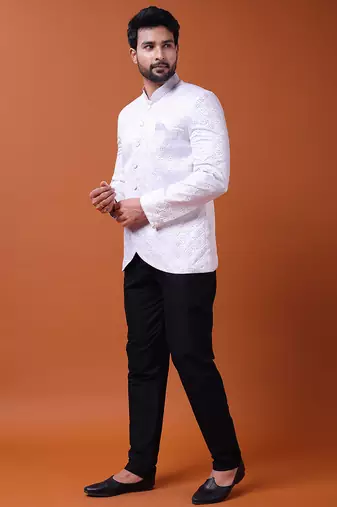 W & g silk blend jodhpuri for men's
