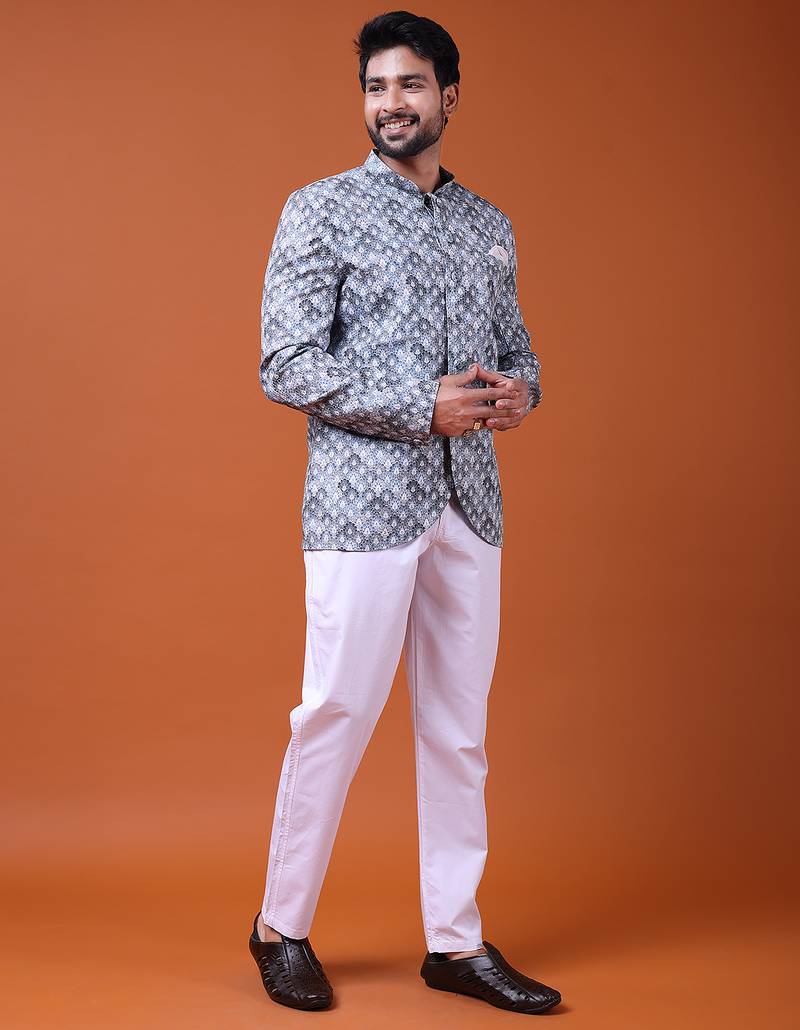 W & g silk blend jodhpuri for men's
