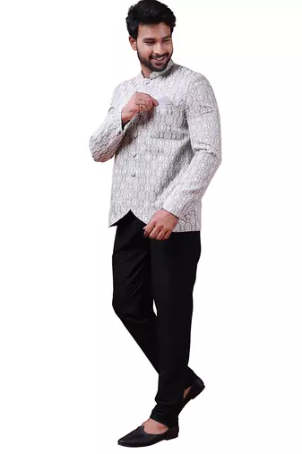 W & g silk blend jodhpuri for men's