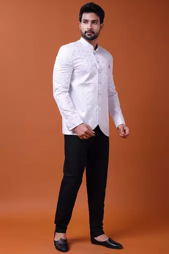 W & g silk blend jodhpuri for men's
