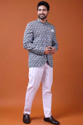 W & g silk blend jodhpuri for men's