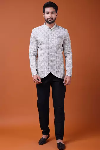 W & g silk blend jodhpuri for men's