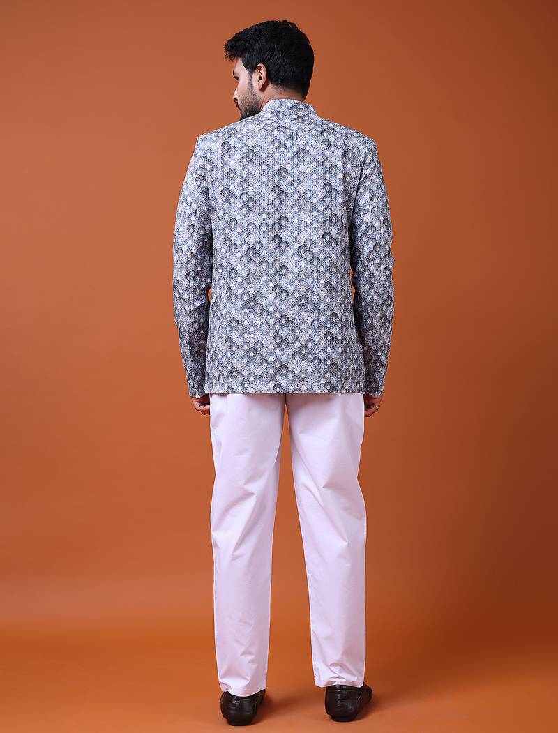 W & g silk blend jodhpuri for men's