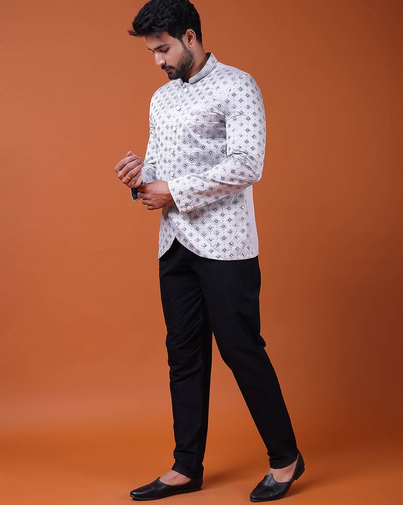 W & g silk blend jodhpuri for men's