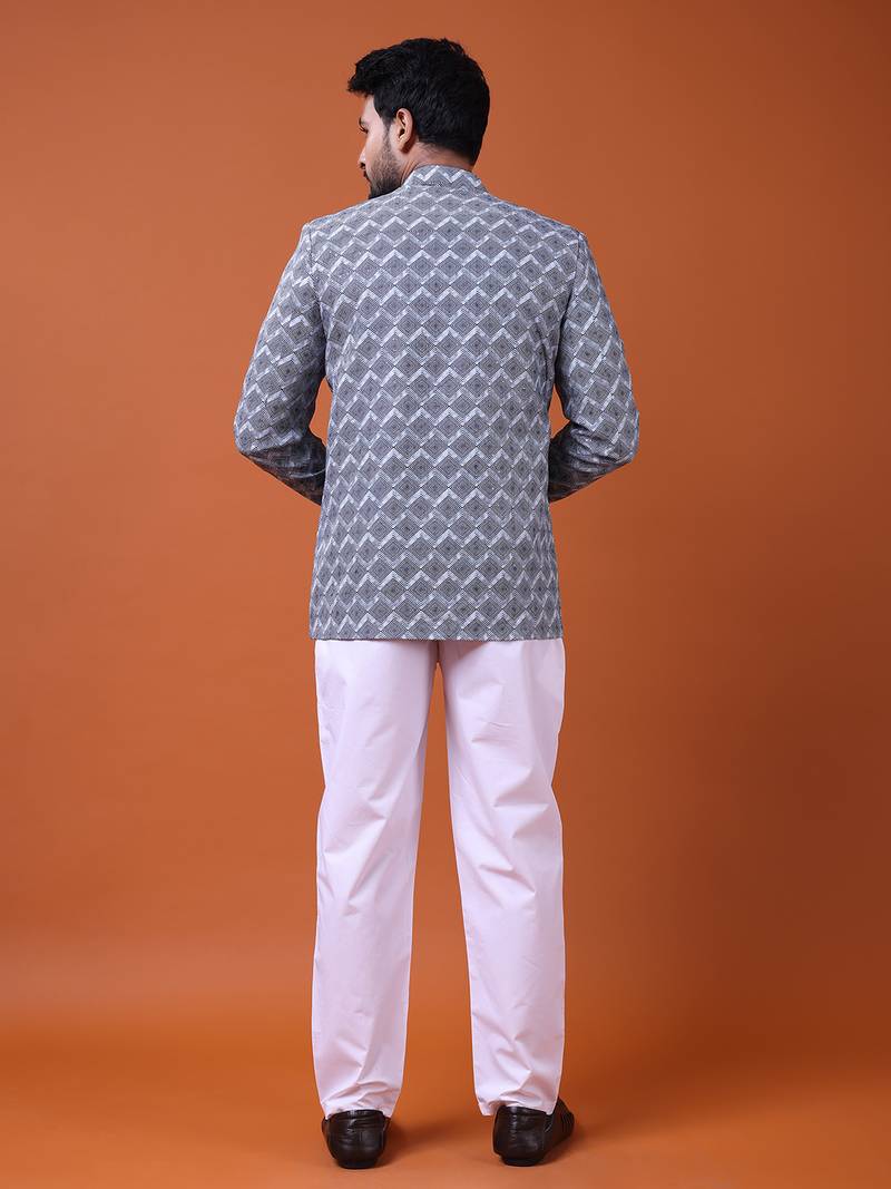 W & g silk blend jodhpuri for men's