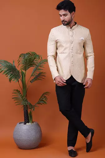 W & g silk blend jodhpuri for men's