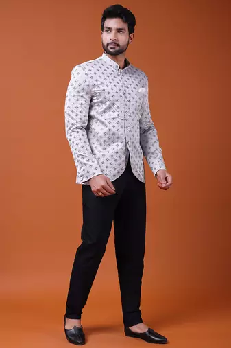 W & g silk blend jodhpuri for men's