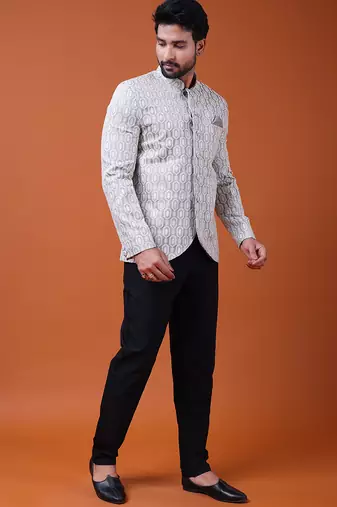 W & g silk blend jodhpuri for men's