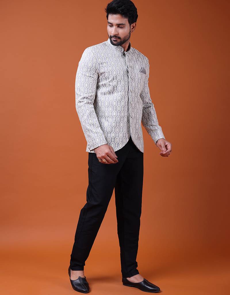 W & g silk blend jodhpuri for men's