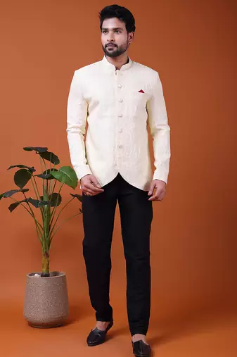 W & g silk blend jodhpuri for men's
